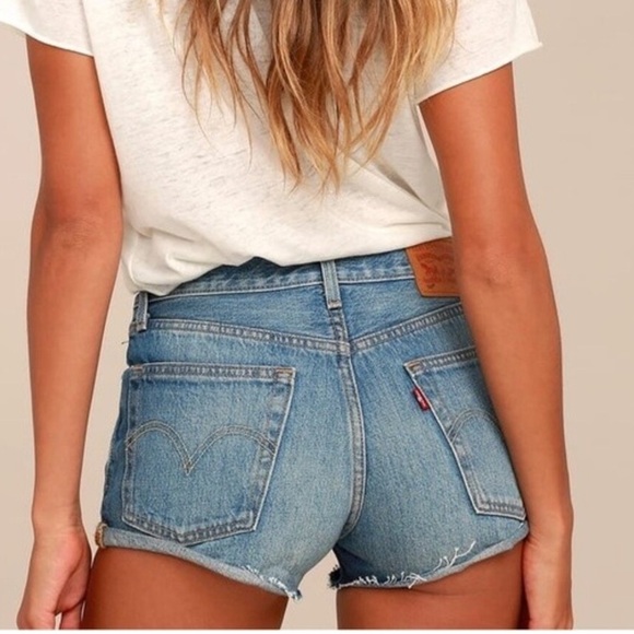 Levi’s 501 distressed cut off shorts - Picture 1 of 5